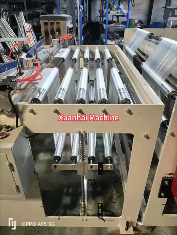 450mm*2 Double Lines Perforation Roll Plastic Food Storage Flat Bags Making Machine With Paper Core 450mm*2 Double Lines Perforation Roll Plastic Food Storage Flat Bags Making Machine With Paper Core