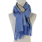 Scarf Scarf Scarf Stock Customized Autumn Winter Solid Color Men Women Wool Scarf