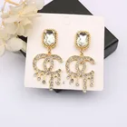Earrings Diamond 2021 New Tassel Earrings Silver Ladies Fashion Diamond Gold Brand Earrings