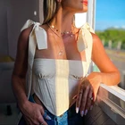 Top 2021 Summer Bralette Bustier Crop Top Streetwear Sexy Party Corset Top Sleeveless White Tank Top