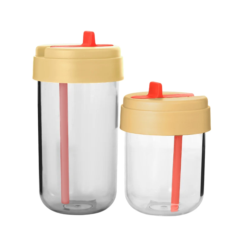 Customized Logo 320ml Coffee Cup Plastic Cup Milk Juice Tumbler PP PC Tritan Material 100% Leakproof