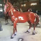 Sculpture Sculpture Fiberglass Sculpture Custom Window Display White Big Decorative Fiberglass Horse Sculpture