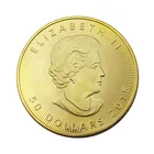 Coin Coin Canadian Maple Leaf Gold Coin 2021 Federal Queen Coin Goddess Commemorative Coin