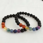 Wholesale 7 Chakra Bracelet Bracelet Color Yoga Rehabilitation Crystal Stone Energy Bracelet 2019