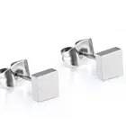 Stud Earring Earrings Titanium Square Stud Earring Jewelry