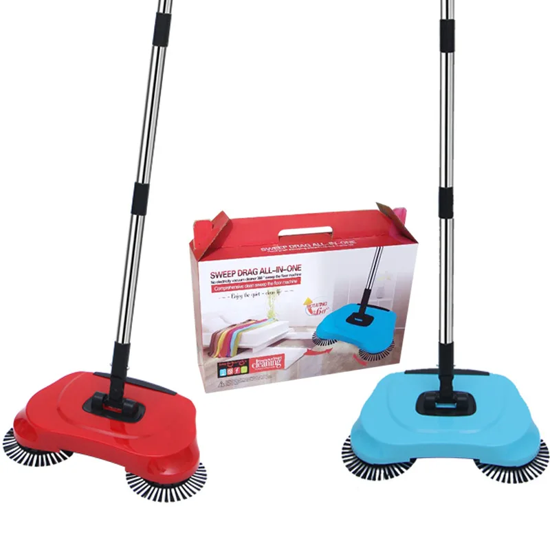 Automatic Spin Sweeper 3 in 1 Floor Sweeping Brush Broom Duster & Dustpan M&W 