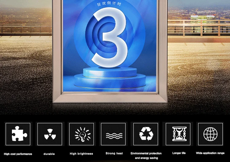 product 3 pack custom led aluminum snap frame poster hd theater poster frames anodized high quality movie display frame-7