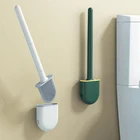Cleaner Sanga 2021 New Design Detachable TPR Cheap Silicone Bathroom Brush Toilet Cleaner With Holder Set