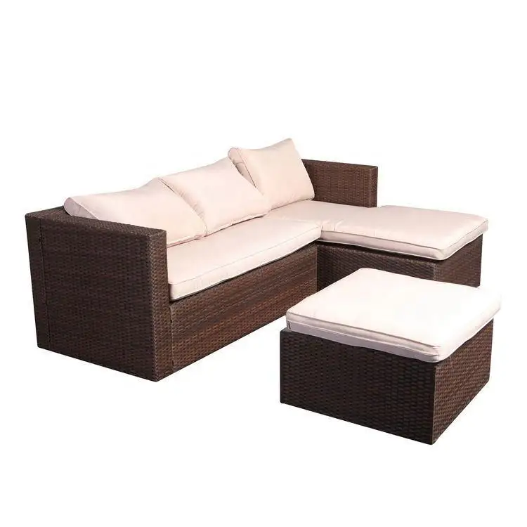 product modern garden l shape furniture patio wicker sofa outdoor rattan furniture weave sofa-2