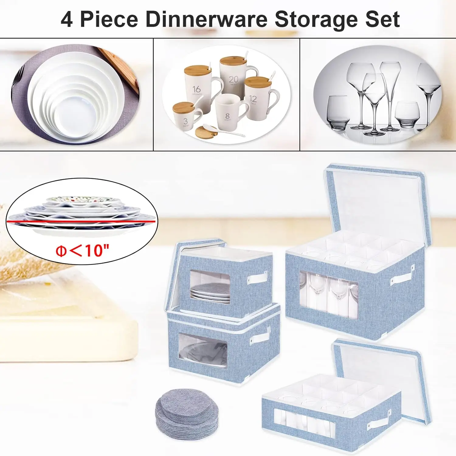 Factory porcelain Storage Containers Dish Stemware Box Dinnerware Storage Case Dishes Cups China Storage Containers