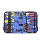 Tool Kit Networking Crimping Splice Tool Screwdriver Stripper Cable Continuity Tester Kit Bag NF-1508