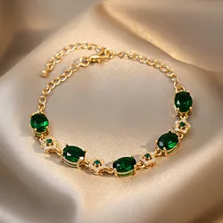 Women Fashion Jewelry Zircon Crystal Diamond Bracelet Debutante Creative Mental Alloy Elegance Hand Chain