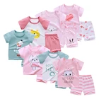 Baby Sets New Arrival Baby Girl T-Shirt Sets Summer Cotton Spendex Children Clothing Infant Boys Clothes