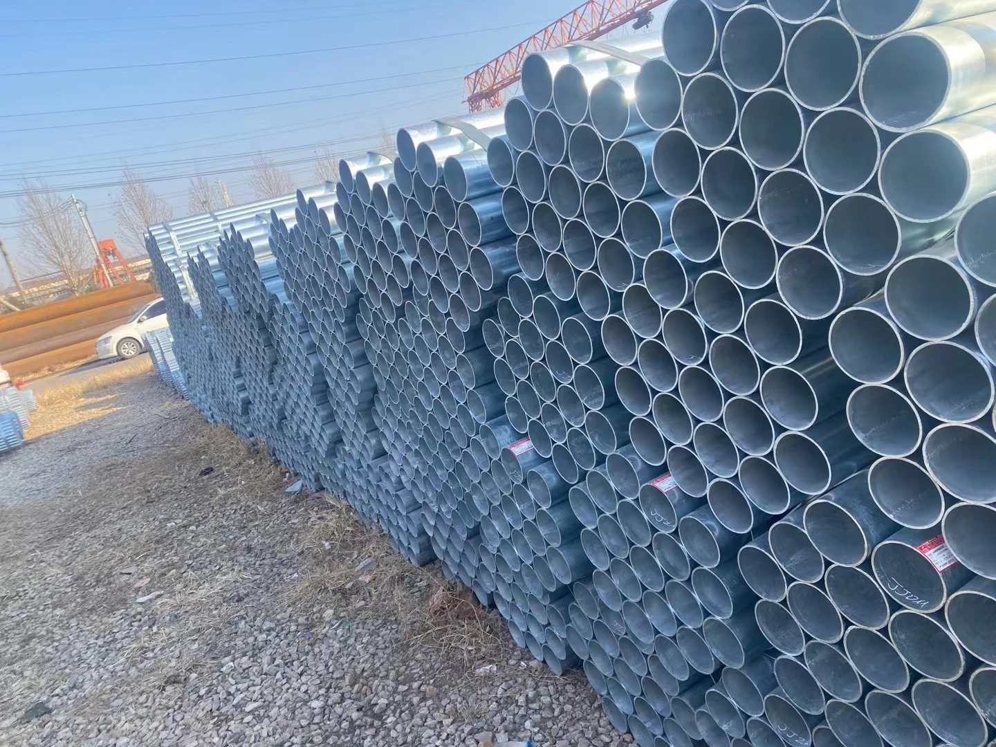 Hot-Dip Galvanized S355JR Steel Pipes for Wind Turbines High-Strength TUV Certified 12m Length Fast Lead Time details