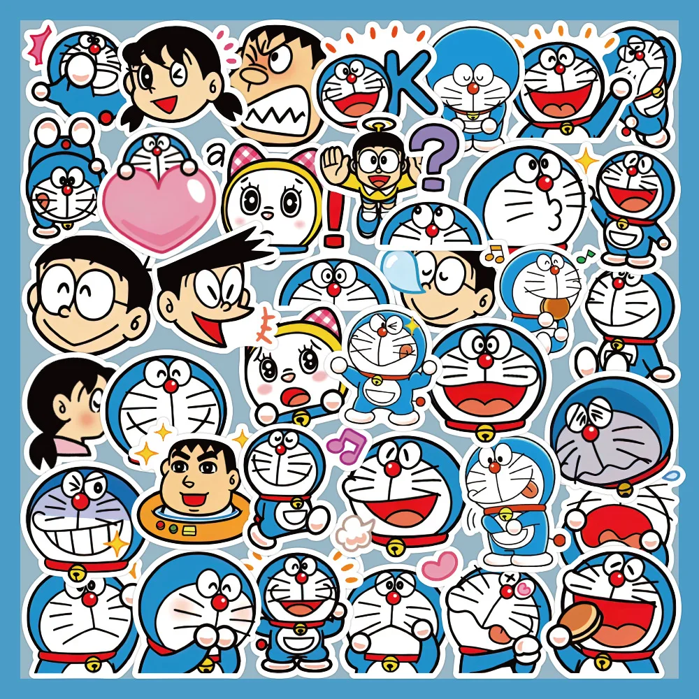 Zy1670c 40pcs Anime Doraemon Stickers Waterproof Decorative Girls ...