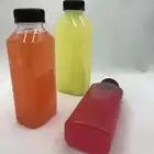 Plastic Bottle Square Manufacturer Directory 380ML New Style Pet Plastic Beverage Bottle Square Plastic Drink Bottle