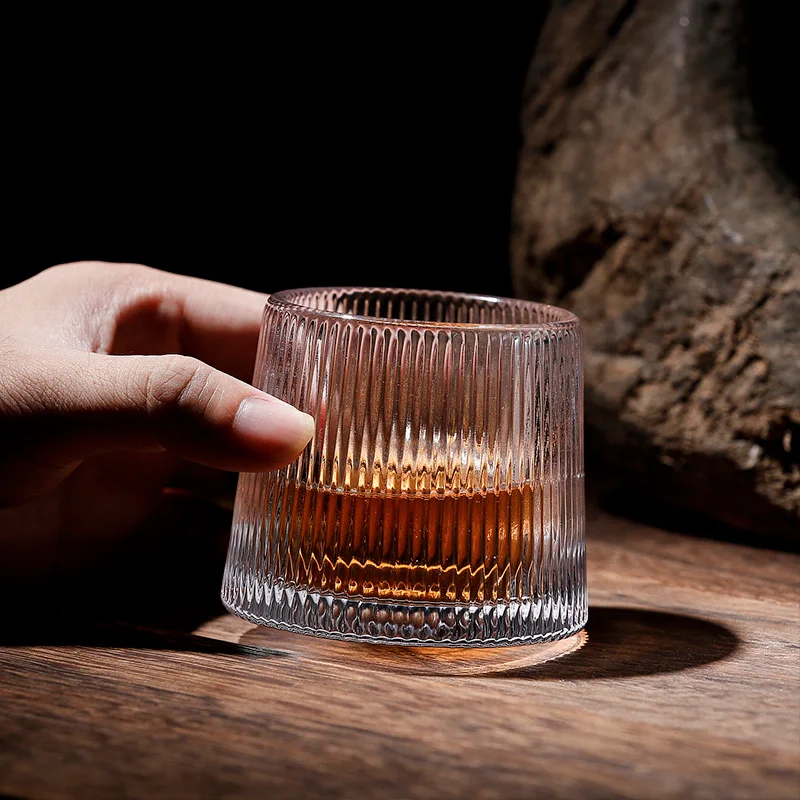 2023 Custom Etched Personalized Glass whisky tumbler with Whiskey Cooling Stones in Wood Box for Men Birthday Gift