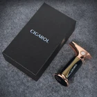 Portable Powerful Jet Flame Butane Gas Refillable Smoking Metal Torch Cigar Lighter With Punch Cutter
