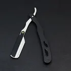Cutthroat Black Stainless Steel Straight Shaving Barber Razor For Man
