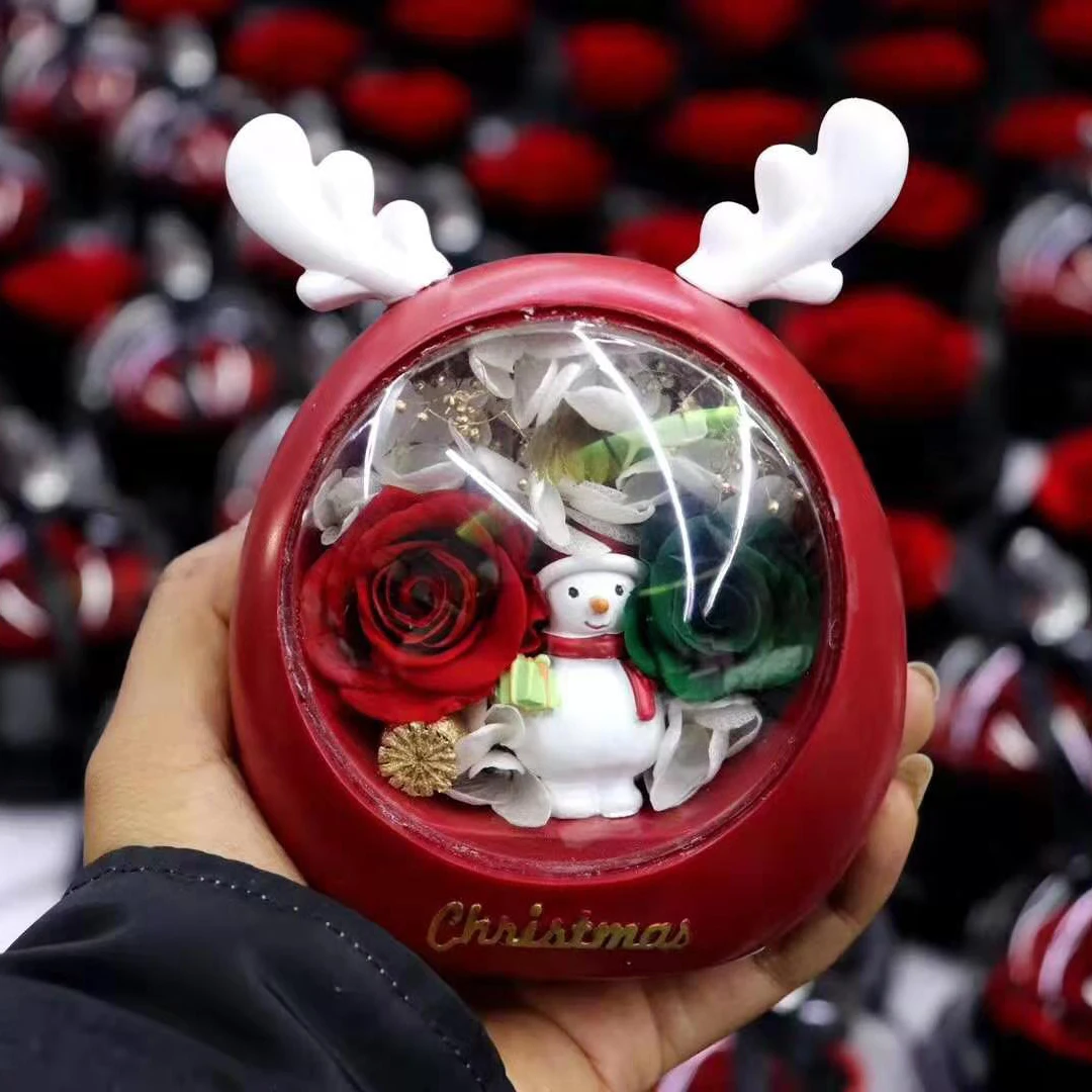 kids birthday gifts natural real preserved flower rose led light