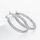 Real Earring Hoop Earrings Fashion Jewelry Brass Real Gold Plated Large Hoop Huggie Earring