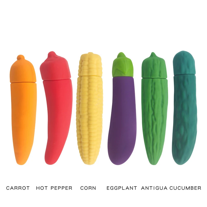 Realistic Silicone Fruit Vegetable Dildo Vibrator For Women Av Wand