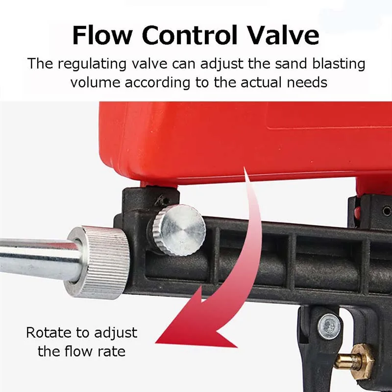 Sandblasting Gun Gravity Feed Air Sandblast Portable Speed Blaster Sand