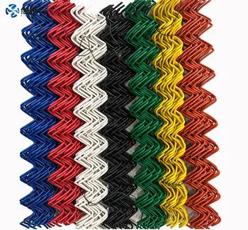 High Quality Galvanized Steel Wire Mesh PVC Coating Chain Link Fence Hook Flower Net for Playground and Basketball Court Gate