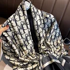 Scarf European And American Brand Letter Printing Long Scarf Thin Air Conditioning Shawl Sunscreen Shawl
