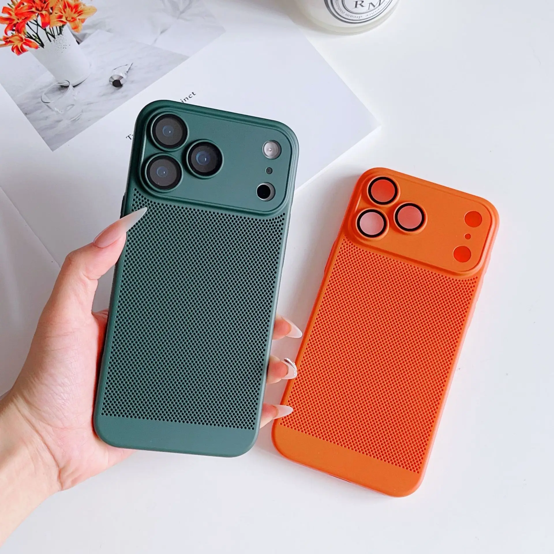 product new breathable mesh case for iphone 17 full coverage lens protector for iphone 16 for iphone 16 pro for iphone 15-2