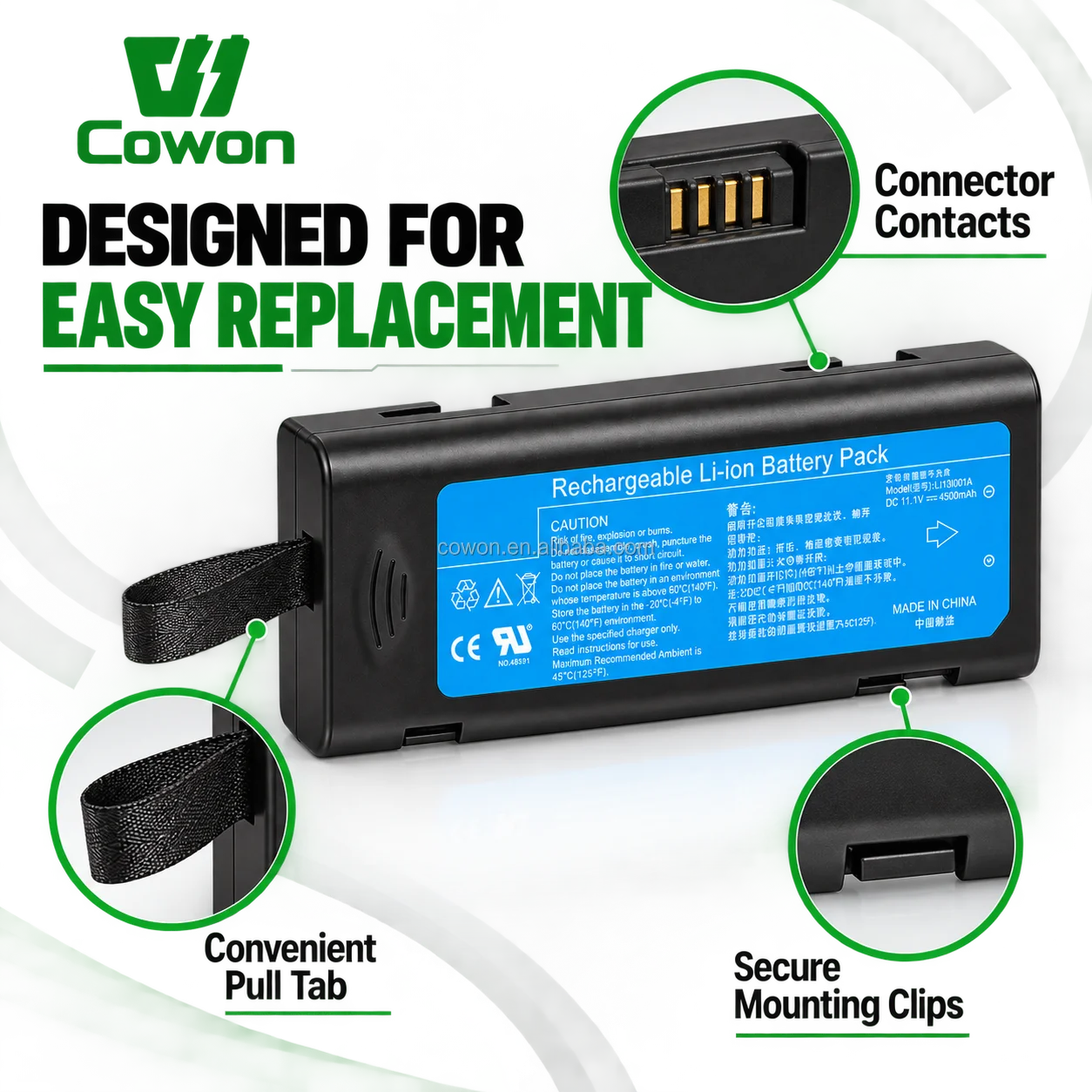 product 111v 4500mah li ion medical replacement battery for li13i001a imec5 imec8 imec10 imec12 ipm8 ipm10 ipm12 patient monitors-14