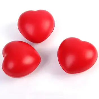 Wholesale Custom Logo Printed Bulk Mini Red Heart Shaped Stress Balls Stress Relief Toys Custom Logo Stress Ball Squeeze Toys