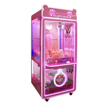 Hot Sale Fully transparent chassis Coin Operated Games Gift Crane Machine Toy Vending Machine Claw Crane Game Machine