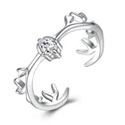 Cubic Zirconia Zirconia Ring Deer Antler Silver Rings 925 Cubic Zirconia Ring In Sterling Silver