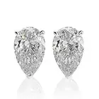 Studs Factory Supply Custom Jewelry Sterling Silver Ladies Earrings Drop-shaped Diamond Ear Studs