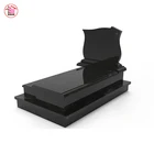 Tombstone Tombstone Mongolia Black Granite Tombstone ShanXi Black European Style Design