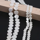 Natural White Heart Shape Mother Of Shell Pearl Strand