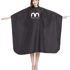 Shampoo Cape Black Cape Custom Logo Black Hair Stylist Gown Shampoo Salon Apron Barber Cape