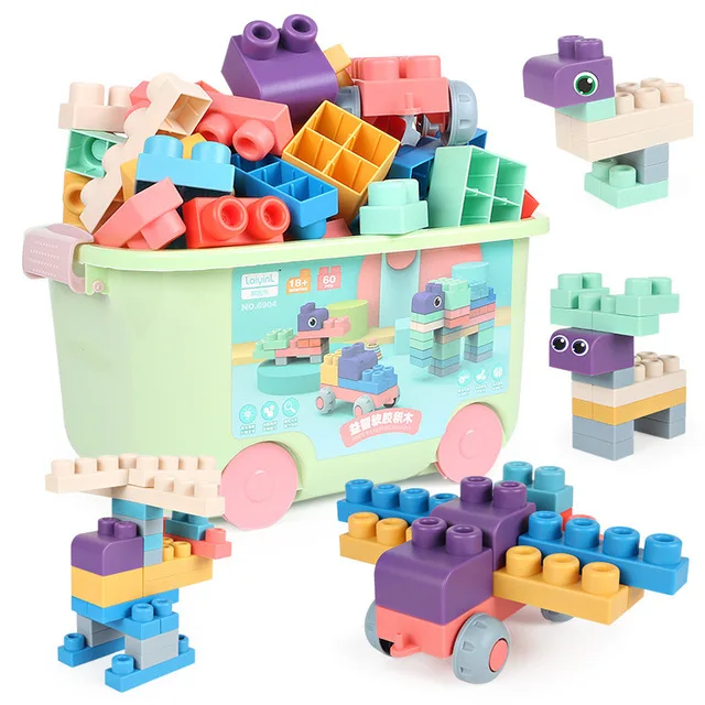 Cheap big building blocks toy popular  New Soft rubber blocks Kids blocks 20/50/80PCS