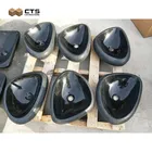Oval Shape Black Granite Stone Bathroom Vessel Bowl Sink