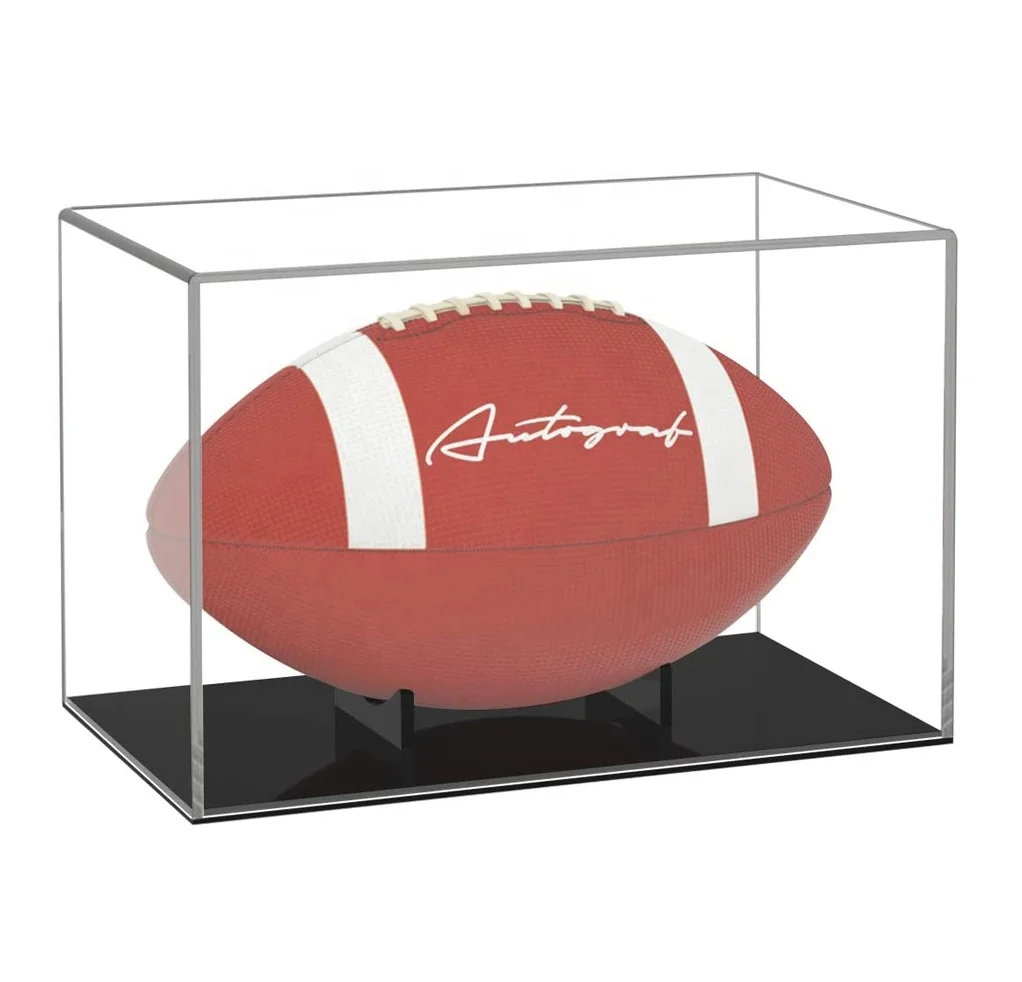 Better Display Cases Acrylic Rugby Ball Display Case 