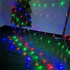 Wedding 2 * 2M144LED Multi-color Net Lights Wedding Holiday Decoration 8 Functions Fairy Light String