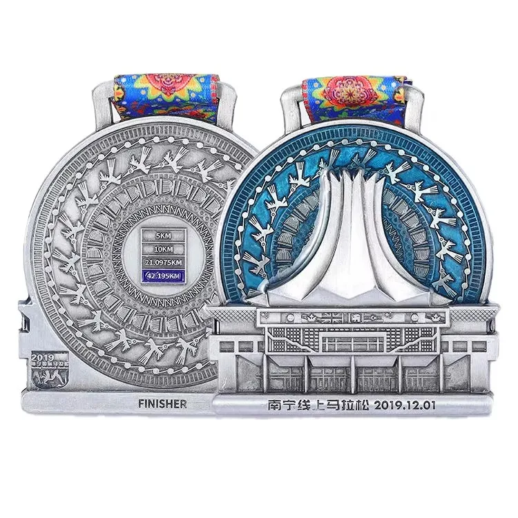 Wholesale Souvenir Marathon Commemorative Medal 5km 10km Marathon Running Sport Metal Medal details