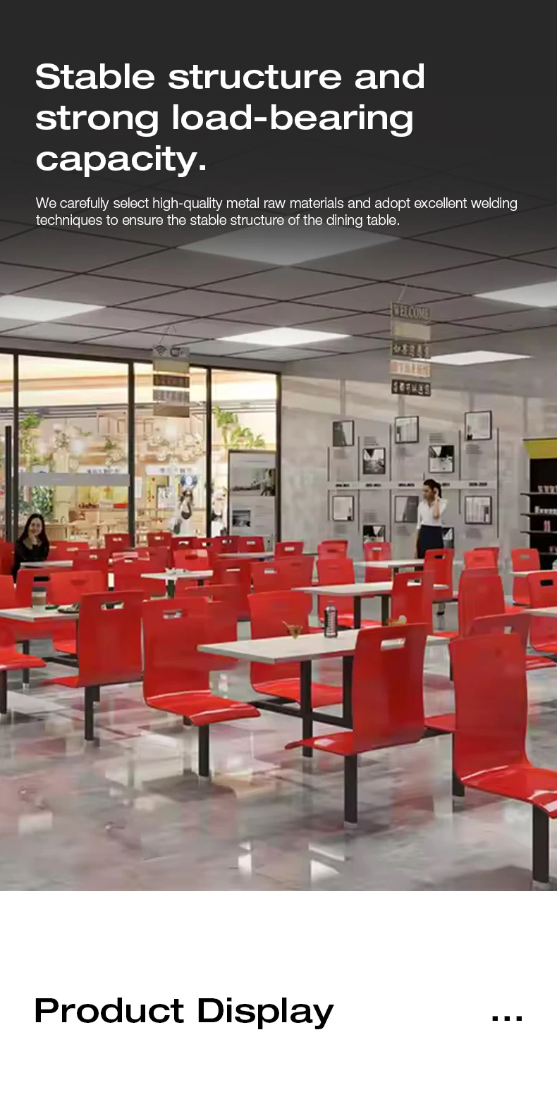 product 4 person modern canteen dining table chair set restaurant furniture panel living room hotel commercial use-6