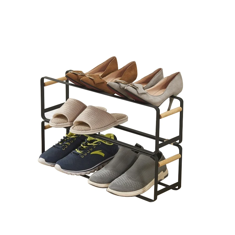 KEETDY 4-Tier Long Shoe Rack for Closet Floor, Wide Shoe Organizer