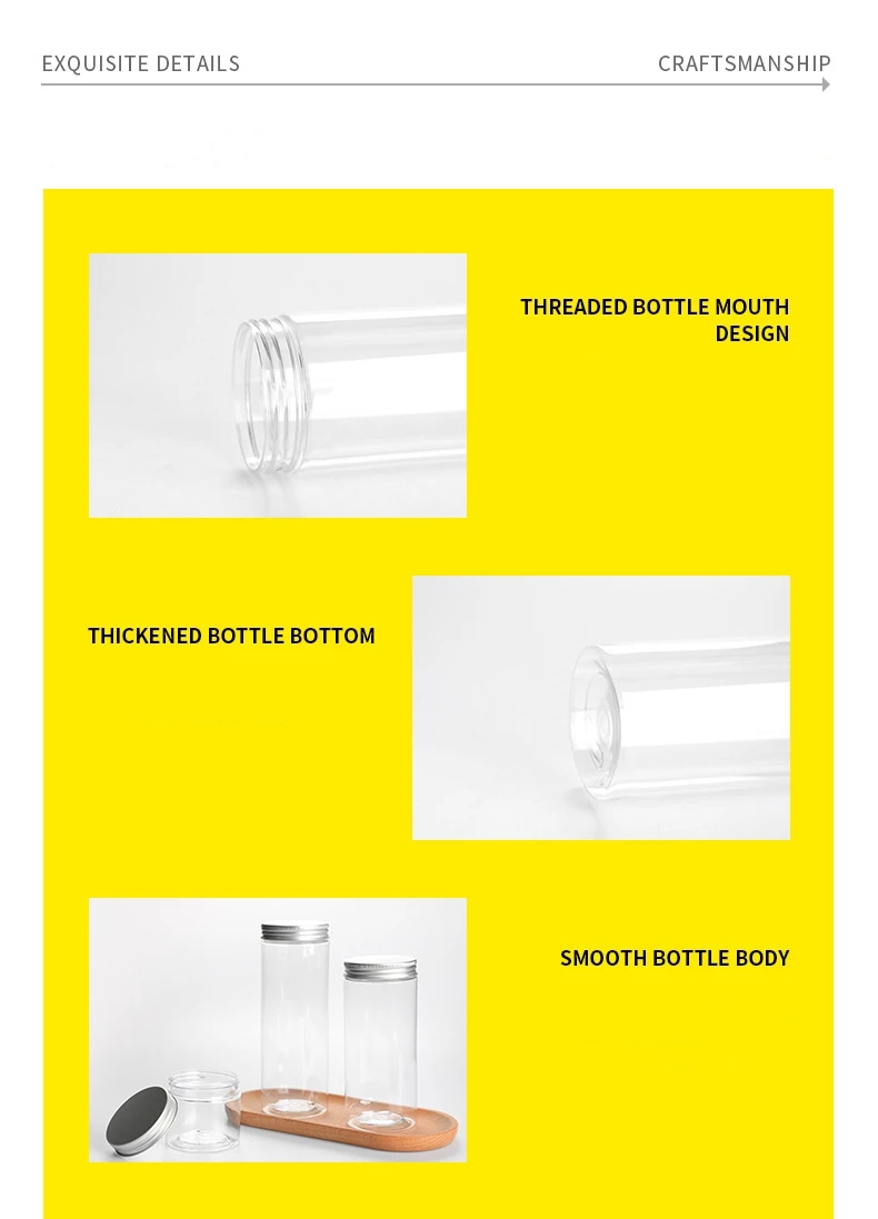 tosun化妆品塑料透明糖果罐护肤霜罐带盖宠物食品容器