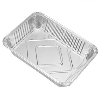 Laixin Large Rectangular Disposable Aluminum Foil Steam Table Baking Roast Pans