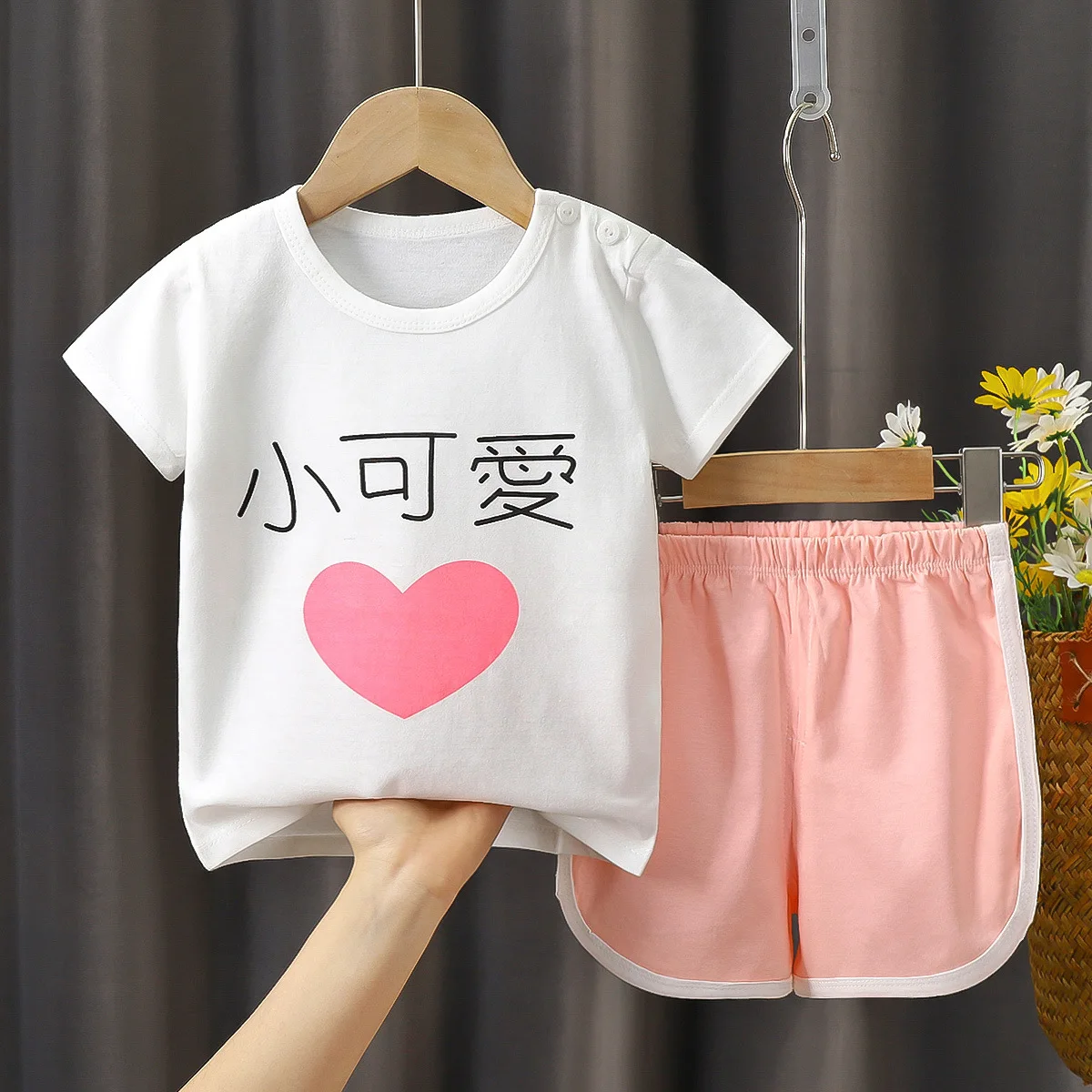 Summer Fashion Cute Kids Clothes 100% Cotton Girl Set Little Boys Baby Clothing Suit Printing Children Outfit