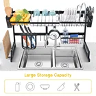WIREKING 65-85cm Over The Sink Dish Drying Rack Kitchen Organization Dish Rack Storage Counter Holders Sink Organizer