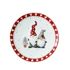 Ceramic Plates Plate Creative Christmas Ceramic Plates Relief Santa Porcelain Dinner Plate